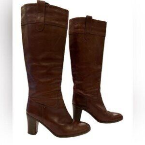 J. Crew Italian leather Brown Heeled Boots